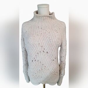 Heartloom Cream Cable‎ Knit Turtleneck Sweater